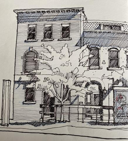 Sketch by Professor Bradford Grant