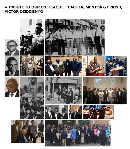 Tribute collage for Professor Emeritus and Alumnus Victor C. W. Dzidzienyo