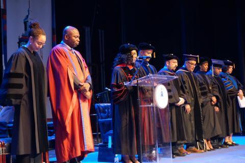 College leadership at 2018 graduation ceremony