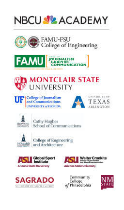 NBCU Academy new academic partner logos