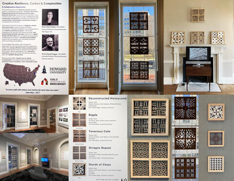 Collage of HU architecture faculty exhibit