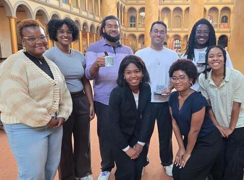 Howard University architecture students at the 2025 local AIA Interschool Student Design Competition
