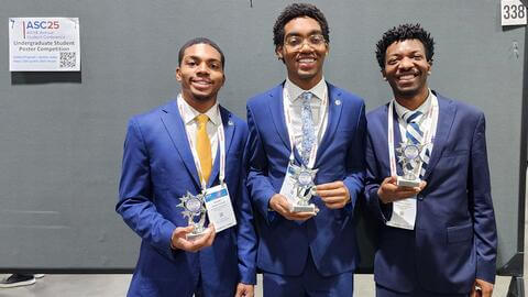 CEA ChE winners Russum, Hendrix and Taylor