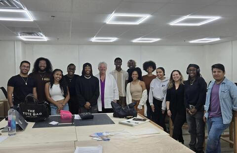 Third year architecture students with AIA CEO 